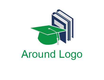 books with graduation cap logo