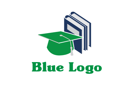 books with graduation cap logo