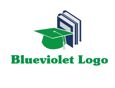 books with graduation cap logo