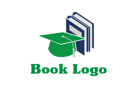 books with graduation cap logo