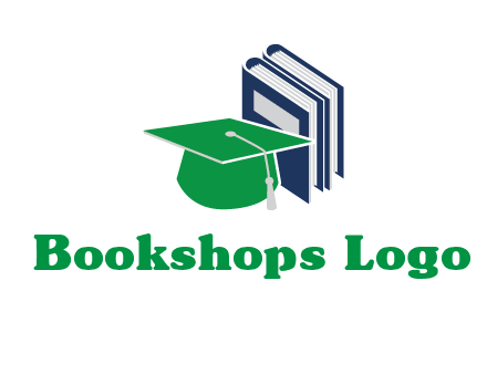 books with graduation cap logo