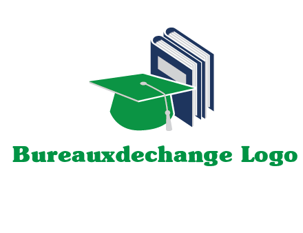 books with graduation cap logo