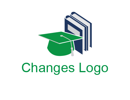 books with graduation cap logo