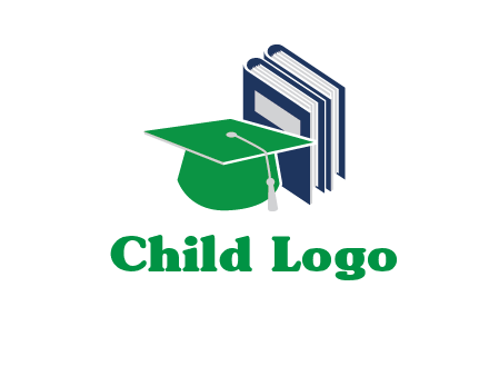 books with graduation cap logo