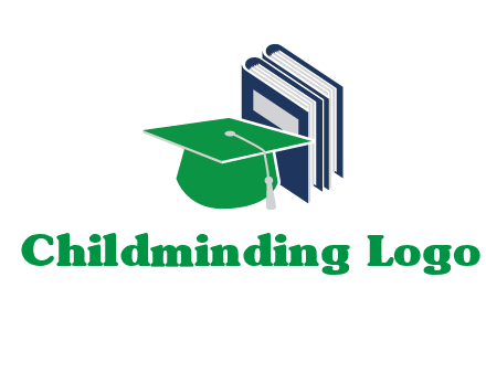 books with graduation cap logo