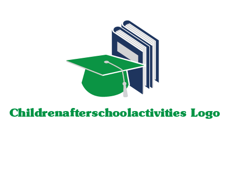 books with graduation cap logo
