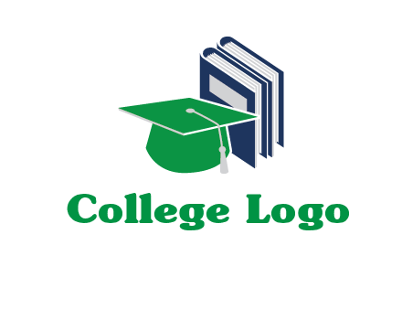 books with graduation cap logo