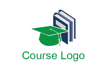 books with graduation cap logo