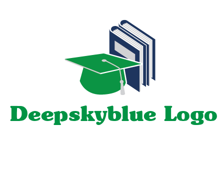 books with graduation cap logo