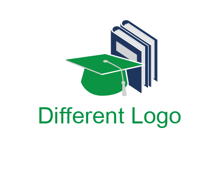 books with graduation cap logo