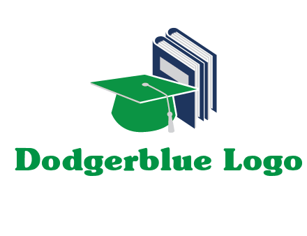 books with graduation cap logo