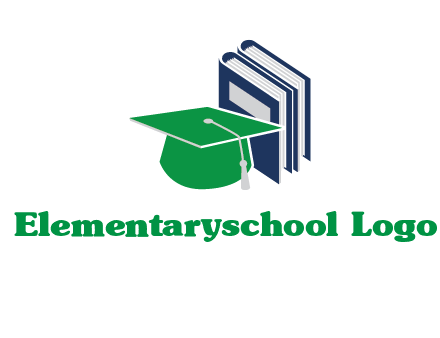 books with graduation cap logo