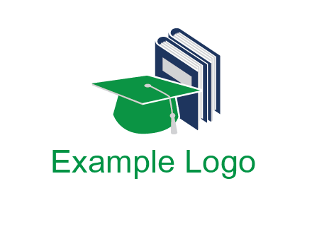 books with graduation cap logo