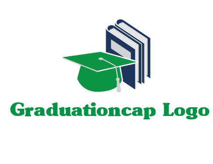 books with graduation cap logo