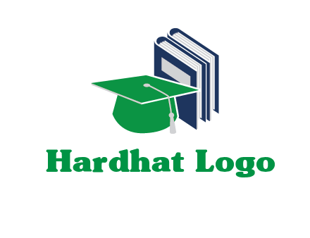 books with graduation cap logo