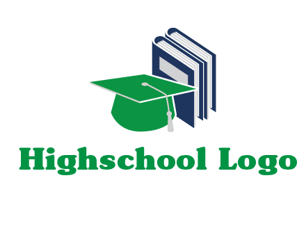 books with graduation cap logo