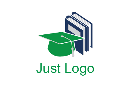 books with graduation cap logo