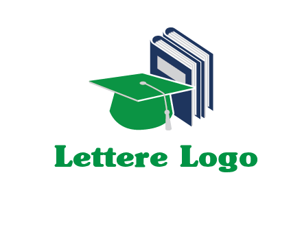 books with graduation cap logo