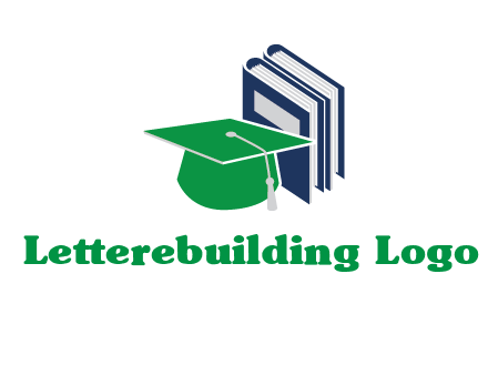 books with graduation cap logo