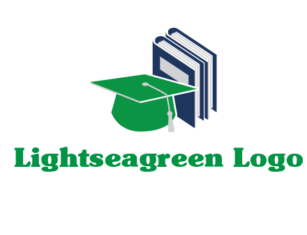 books with graduation cap logo