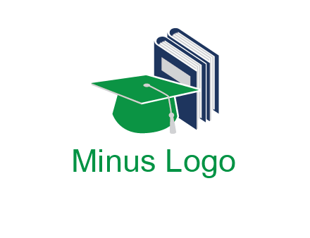 books with graduation cap logo