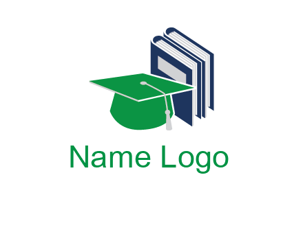 books with graduation cap logo