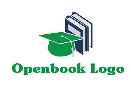 books with graduation cap logo
