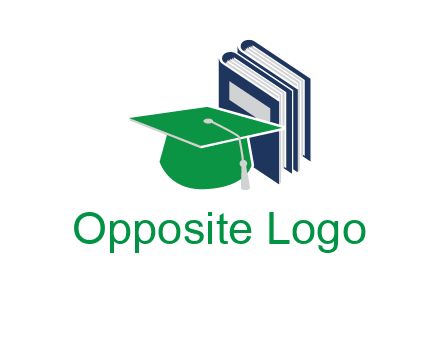 books with graduation cap logo