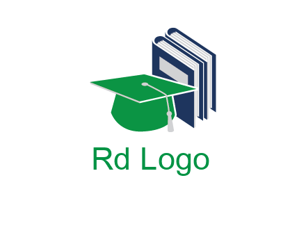 books with graduation cap logo