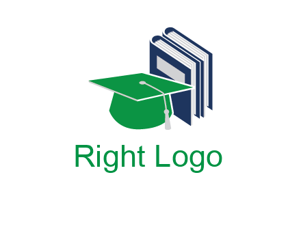 books with graduation cap logo