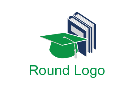 books with graduation cap logo