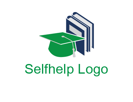 books with graduation cap logo