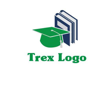 books with graduation cap logo