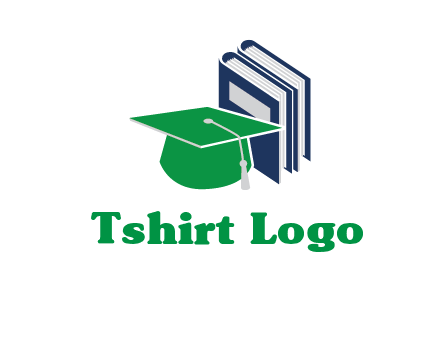 books with graduation cap logo