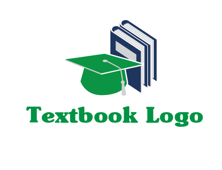 books with graduation cap logo