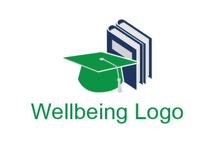 books with graduation cap logo