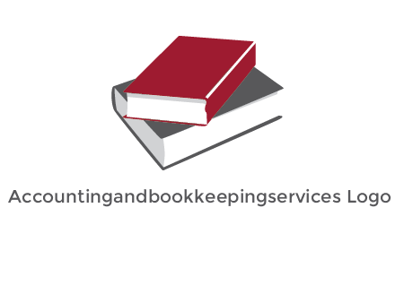 grey and red books logo