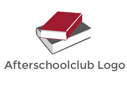 grey and red books logo