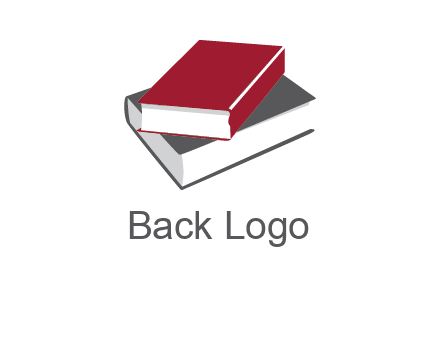 grey and red books logo