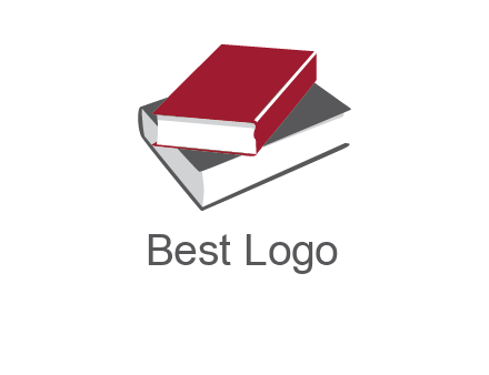 grey and red books logo