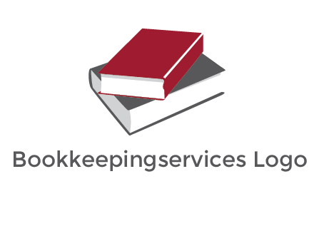 grey and red books logo