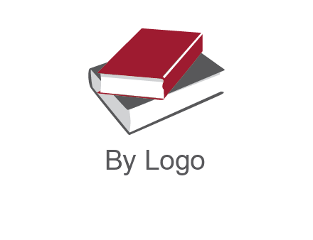 grey and red books logo