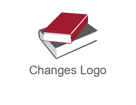 grey and red books logo