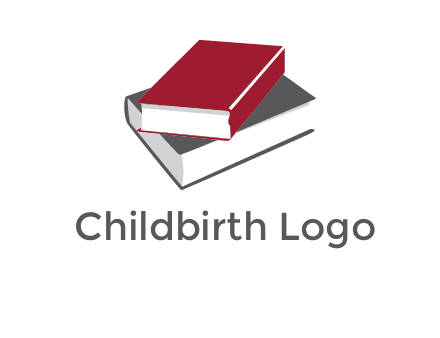 grey and red books logo
