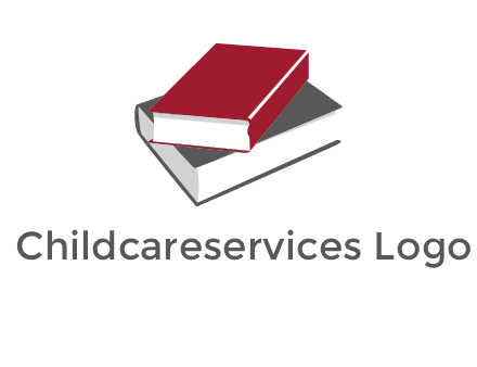grey and red books logo