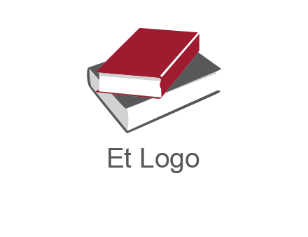 grey and red books logo
