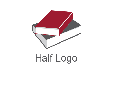 grey and red books logo