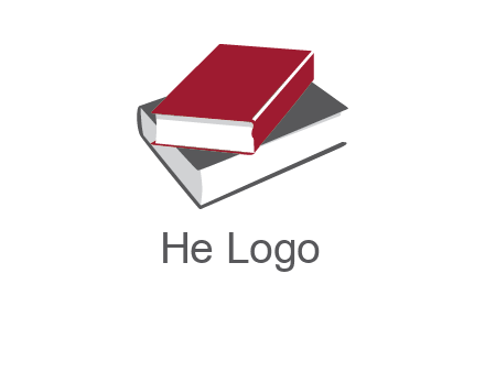 grey and red books logo
