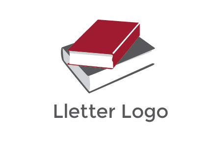 grey and red books logo
