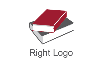 grey and red books logo